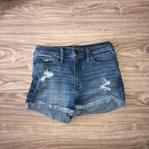 Abercrombie & Fitch high waisted denim shorts